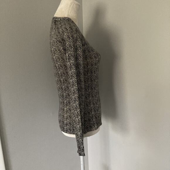 Antonio Melani Women's Cashmere Pullover Sweater Herringbone Fitted Small - XS - Picture 3 of 14